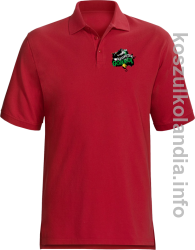 Emerytowany górnik - Koszulka męska Polo czerwona 