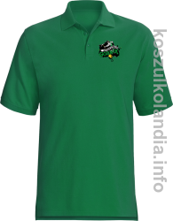 Emerytowany górnik - Koszulka męska Polo zielona 