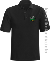Emerytowany górnik - Koszulka męska Polo czarna 