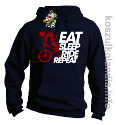 EAT SLEEP Ride Repeat granatowy