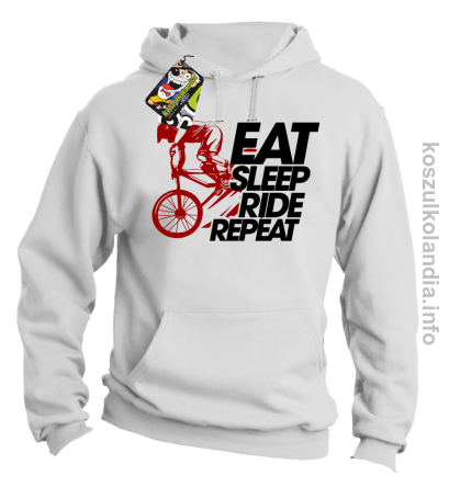 EAT SLEEP Ride Repeat biały
