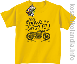 Motor I was born power styled - Koszulka dziecięca żółta 