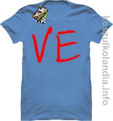 LO Część 2 LOVE Walentynki - koszulka męska - błękitna