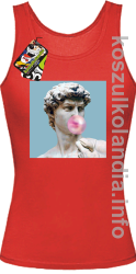 Posąg z gumą do żucia - Top damski czerwony 