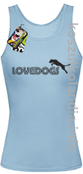 LoveDogs - Top damski błękit 