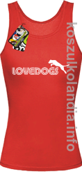 LoveDogs - Top damski czerwony 