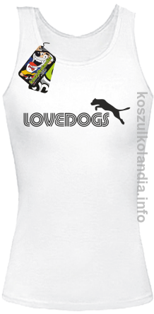 LoveDogs - Top damski biały 