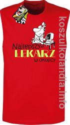 Najlepszy lekarz w okolicy - bezrękawnik męski - czerwony