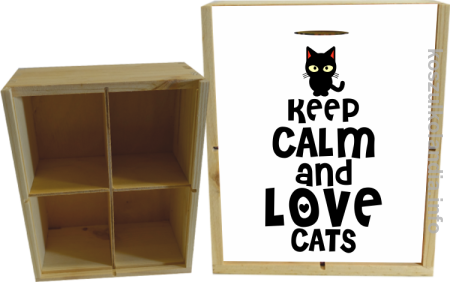 Keep Calm and Love Cats Black Filo - Skrzynka ozdobna 