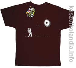 Astro Golfista na księżycu - koszulka dziecięca brąz 