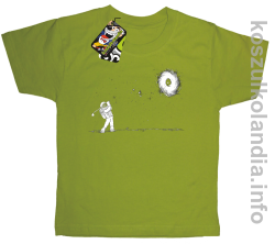Astro Golfista na księżycu - koszulka dziecięca kiwi