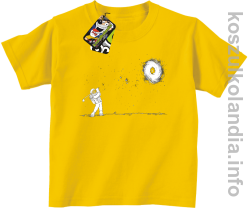 Astro Golfista na księżycu - koszulka dziecięca żółta 