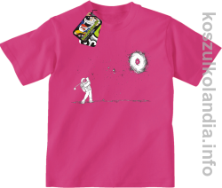 Astro Golfista na księżycu - koszulka dziecięca fuchsia 