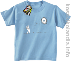 Astro Golfista na księżycu - koszulka dziecięca błękit 