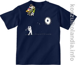 Astro Golfista na księżycu - koszulka dziecięca granat