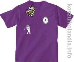 Astro Golfista na księżycu - koszulka dziecięca fiolet 