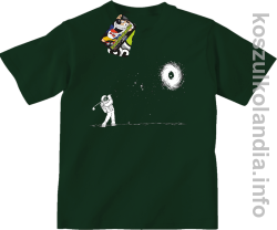 Astro Golfista na księżycu - koszulka dziecięca butelkowa 