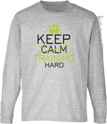 Keep Calm and TRAINING HARD - longsleeve dziecięcy - melanż