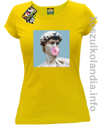 Posąg z gumą do żucia - Koszulka damska żółta 