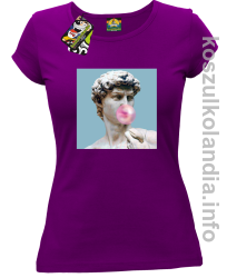 Posąg z gumą do żucia - Koszulka damska fiolet 
