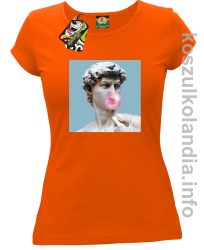 Posąg z gumą do żucia - Koszulka damska pomarańcz 