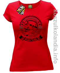 Motorcycles Life Fast Die Hard Original Design Skull - Koszulka damska czerwona 