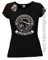 Motorcycles Life Fast Die Hard Original Design Skull - Koszulka damska czarna 