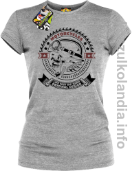 Motorcycles Life Fast Die Hard Original Design Skull - Koszulka damska melanż 
