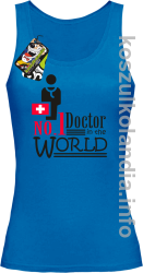 No.1 Doctor in the world - top damski - niebieska