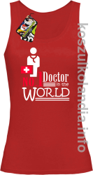 No.1 Doctor in the world - top damski - czerwona