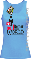 No.1 Doctor in the world - top damski - błękitna