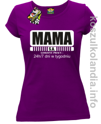 MAMA S.A.  24h/7 dni w tygodniu - koszulka damska - fioletowa