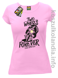 Two Wheels Forever Lubię zapierdalać - Koszulka damska jasny róż 
