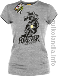 Two Wheels Forever Lubię zapierdalać - Koszulka damska melanż 