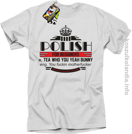 Polish for begginers Teas Who You Yeah Bunny - Koszulka męska biała 