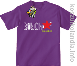 Bitch on a diet - koszulka dziecięca - fioletowa