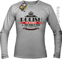 Polish for begginers Yes Tess Q Tess - Longsleeve męski melanż 
