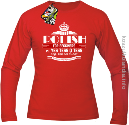 Polish for begginers Yes Tess Q Tess - Longsleeve męski czerwony 