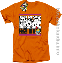 MAXI Krejzol Freaky Cartoon Red Doggy - koszulka męska - pomarańczowy