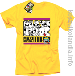 MAXI Krejzol Freaky Cartoon Red Doggy - koszulka męska - żółty