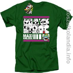 MAXI Krejzol Freaky Cartoon Red Doggy - koszulka męska - zielony