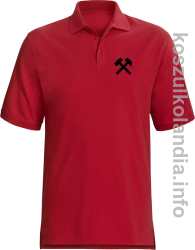 Symbol Pyrlik i Żelazko - Koszulka męska Polo czerwona 