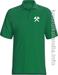 Symbol Pyrlik i Żelazko - Koszulka męska Polo zielona 