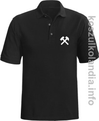 Symbol Pyrlik i Żelazko - Koszulka męska Polo czarna 