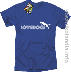 LoveDogs - Koszulka męska niebieska 
