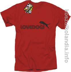 LoveDogs - Koszulka męska czerwona 