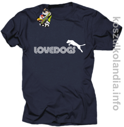 LoveDogs - Koszulka męska granat
