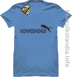 LoveDogs - Koszulka męska błękit 