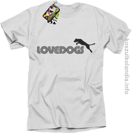 LoveDogs - Koszulka męska biała 