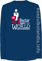 No.1 Doctor in the world - Longsleeve dziecięcy - niebieska